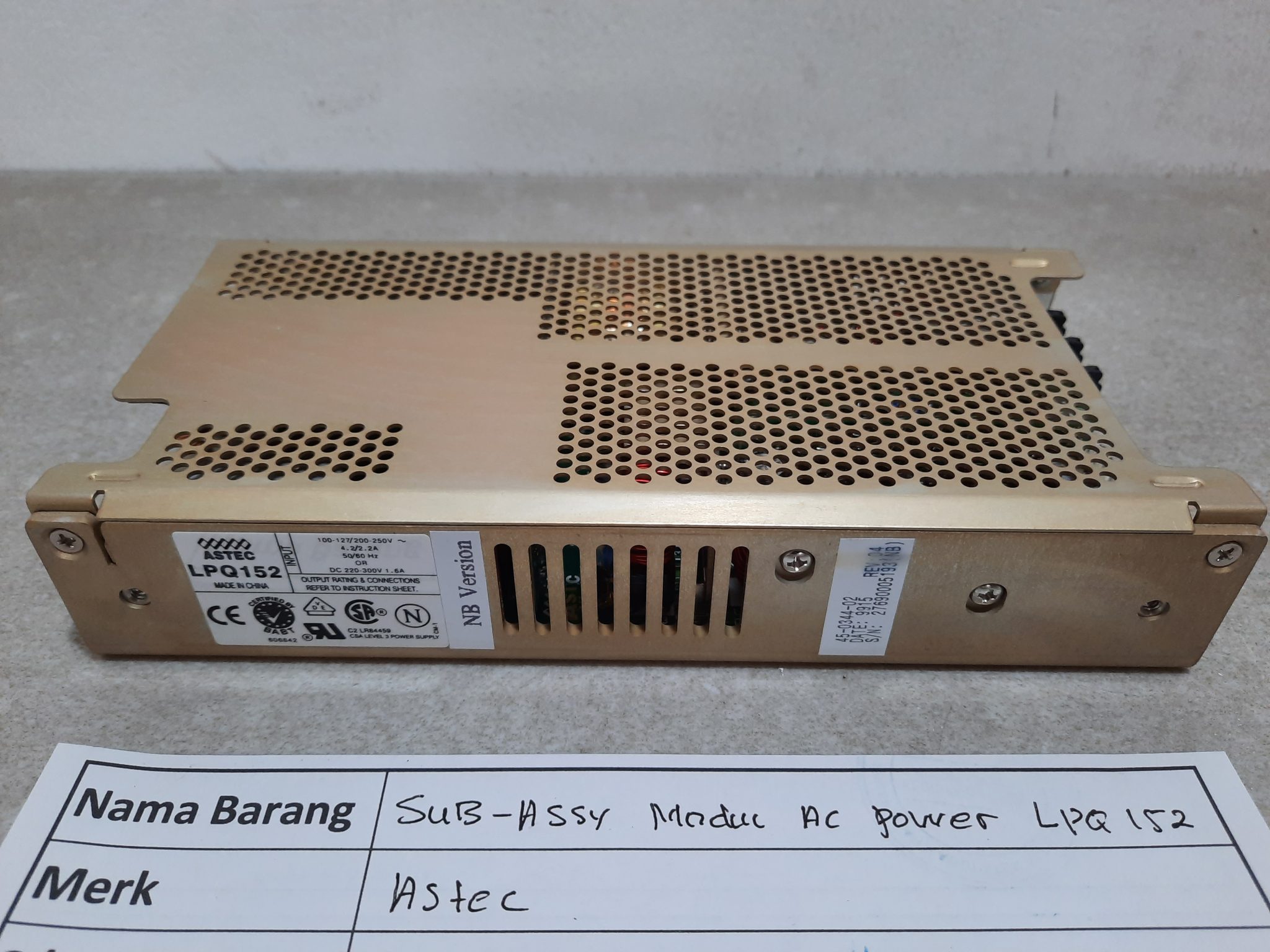 Sub-Assy Modul AC Power – LPQ152 ASTEQ – [KAS]